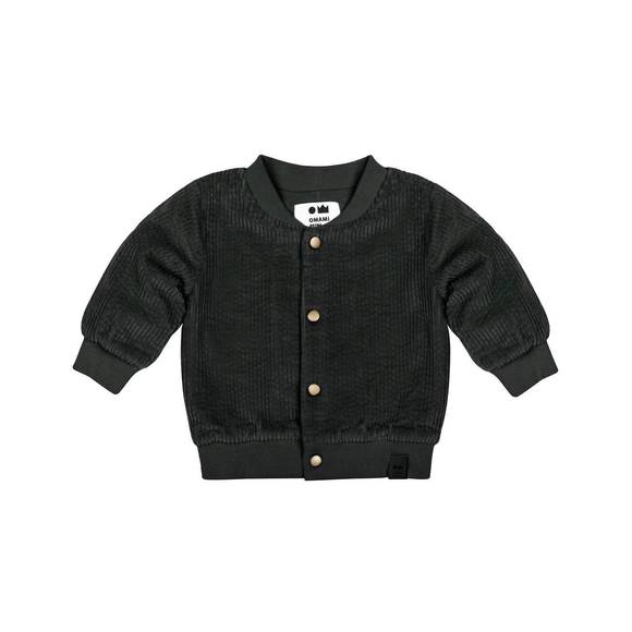 NEW OMAMIMINI baby corduroy bomber jacket in black - Picture 1 of 2